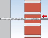 Plug van Fischer renovatieanker 8 x 285 inbrengen